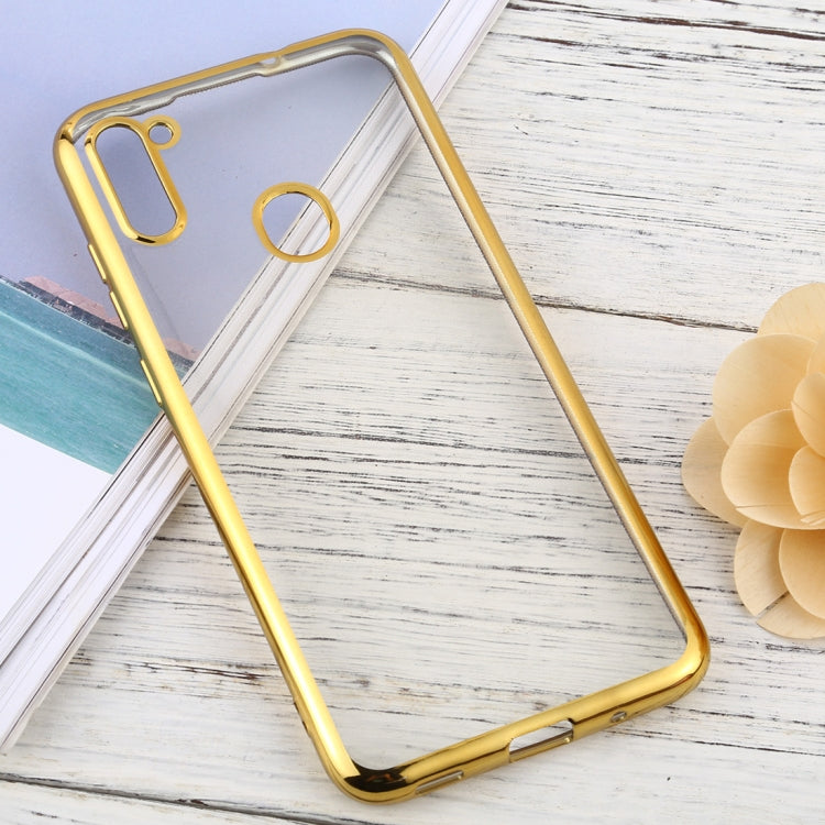 For Samsung Galaxy A11 Ultra-thin Plating TPU Protective Soft Case