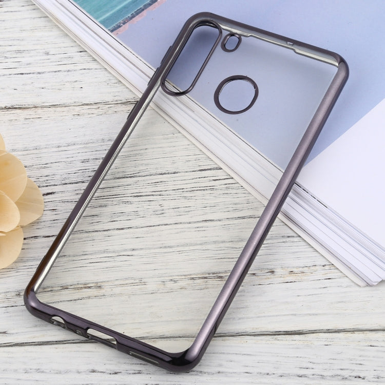 For Samsung Galaxy A21 Ultra-thin Plating TPU Protective Soft Case