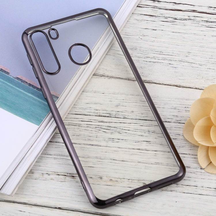 For Samsung Galaxy A21 Ultra-thin Plating TPU Protective Soft Case