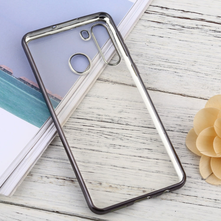 For Samsung Galaxy A21 Ultra-thin Plating TPU Protective Soft Case