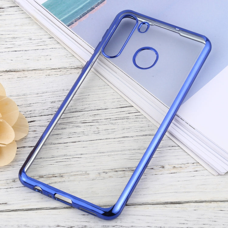 For Samsung Galaxy A21 Ultra-thin Plating TPU Protective Soft Case