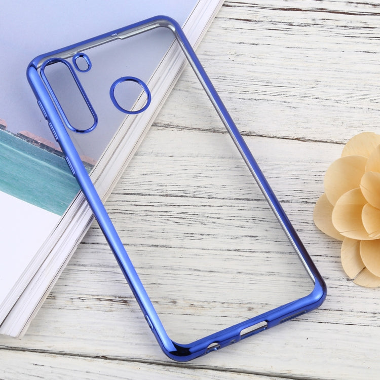 For Samsung Galaxy A21 Ultra-thin Plating TPU Protective Soft Case