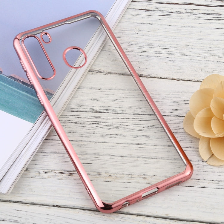 For Samsung Galaxy A21 Ultra-thin Plating TPU Protective Soft Case