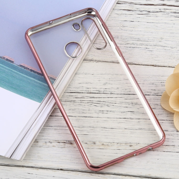 For Samsung Galaxy A21 Ultra-thin Plating TPU Protective Soft Case