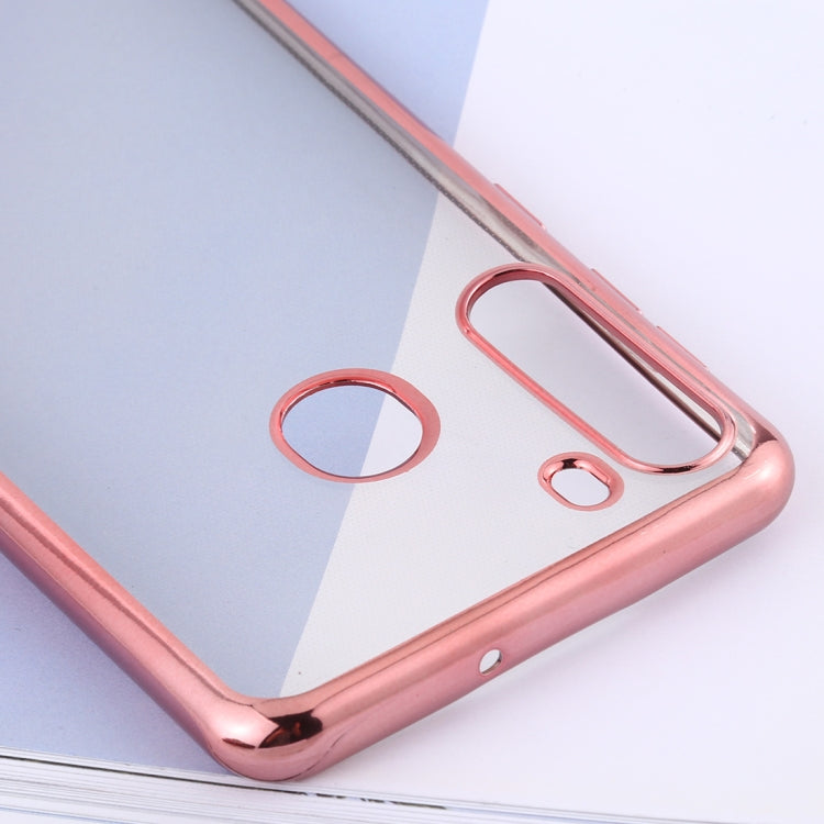 For Samsung Galaxy A21 Ultra-thin Plating TPU Protective Soft Case