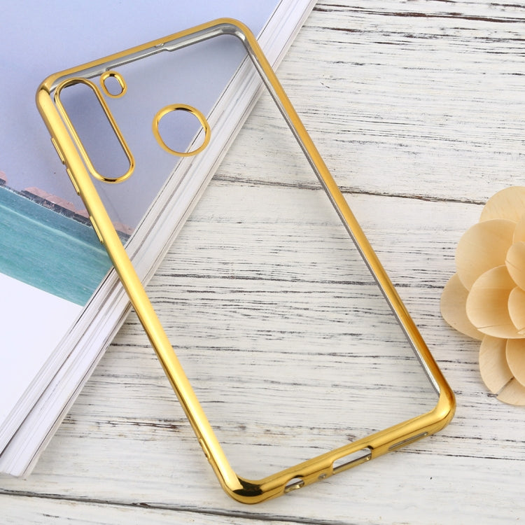 For Samsung Galaxy A21 Ultra-thin Plating TPU Protective Soft Case