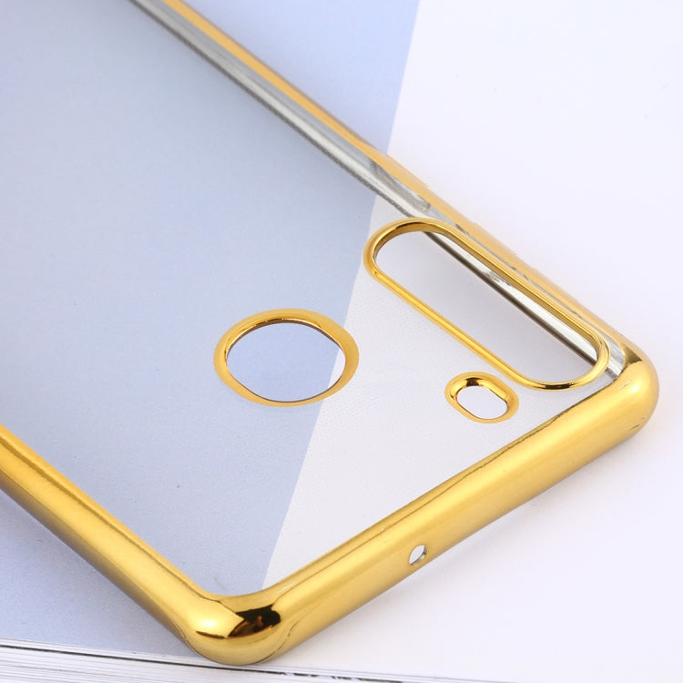 For Samsung Galaxy A21 Ultra-thin Plating TPU Protective Soft Case