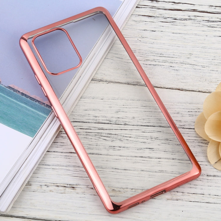 For Samsung Galaxy A91 Ultra-thin Plating TPU Protective Soft