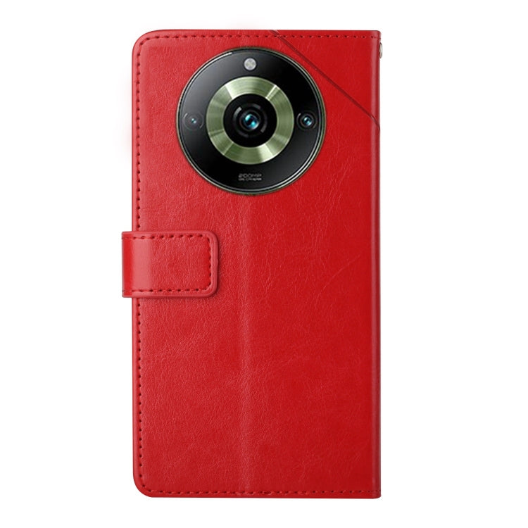 For Realme 11 Pro 5G / 11 Pro+ 5G HT01 Y-shaped Pattern Flip Leather Phone Case