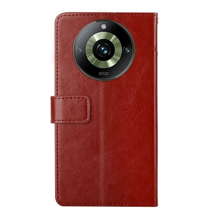 For Realme 11 Pro 5G / 11 Pro+ 5G HT01 Y-shaped Pattern Flip Leather Phone Case