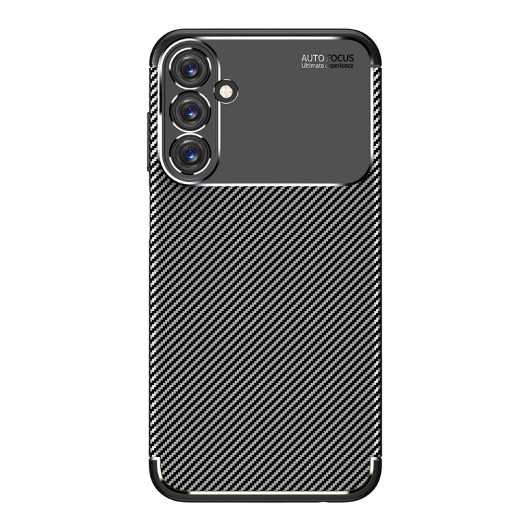 For Samsung Galaxy A25 5G Carbon Fiber Texture Shockproof TPU Phone Case(Black)