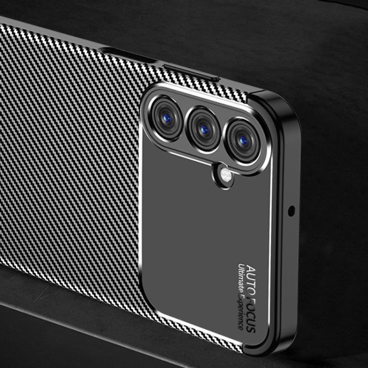 For Samsung Galaxy A25 5G Carbon Fiber Texture Shockproof TPU Phone Case(Black)