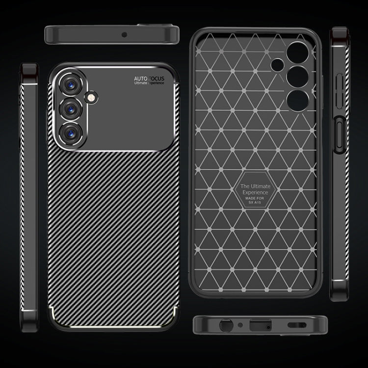 For Samsung Galaxy A25 5G Carbon Fiber Texture Shockproof TPU Phone Case(Black)