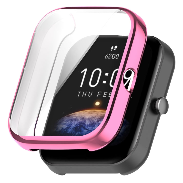 For Amazfit Bip 3 / Bip 3 Pro Universal Full Coverage TPU Electroplating Watch Protective Case