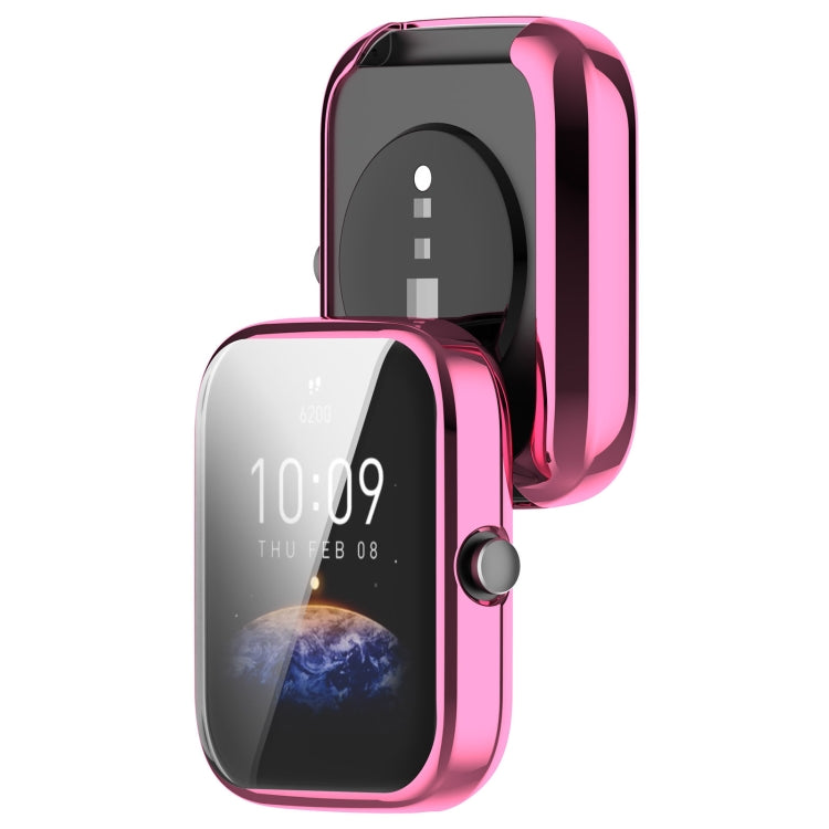 For Amazfit Bip 3 / Bip 3 Pro Universal Full Coverage TPU Electroplating Watch Protective Case