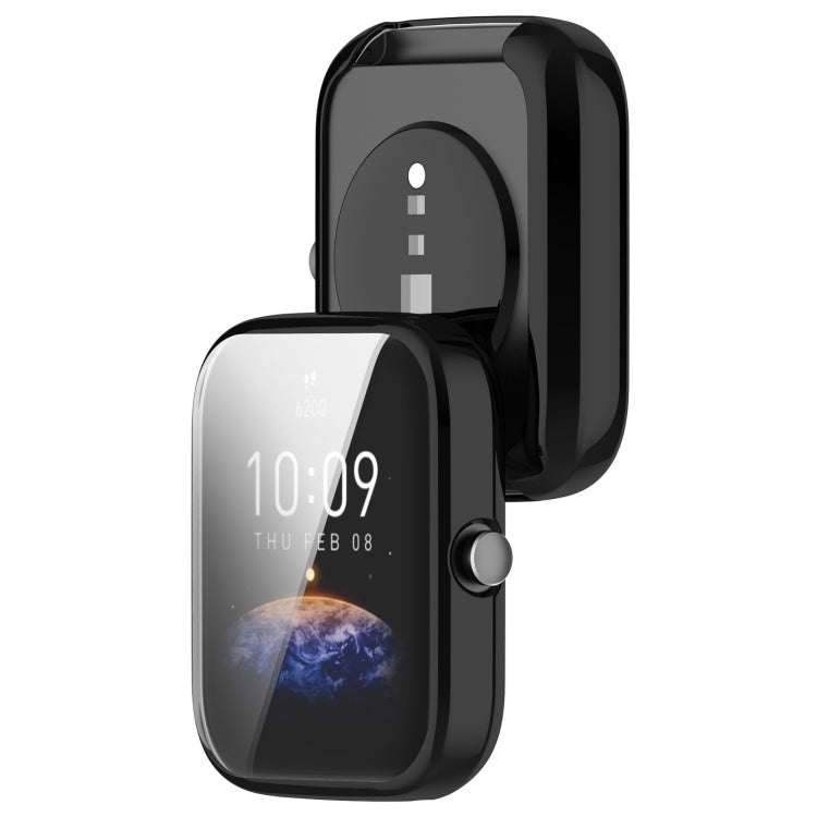 For Amazfit Bip 3 / Bip 3 Pro Universal Full Coverage TPU Electroplating Watch Protective Case
