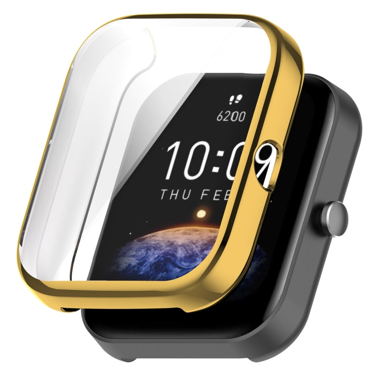 For Amazfit Bip 3 / Bip 3 Pro Universal Full Coverage TPU Electroplating Watch Protective Case