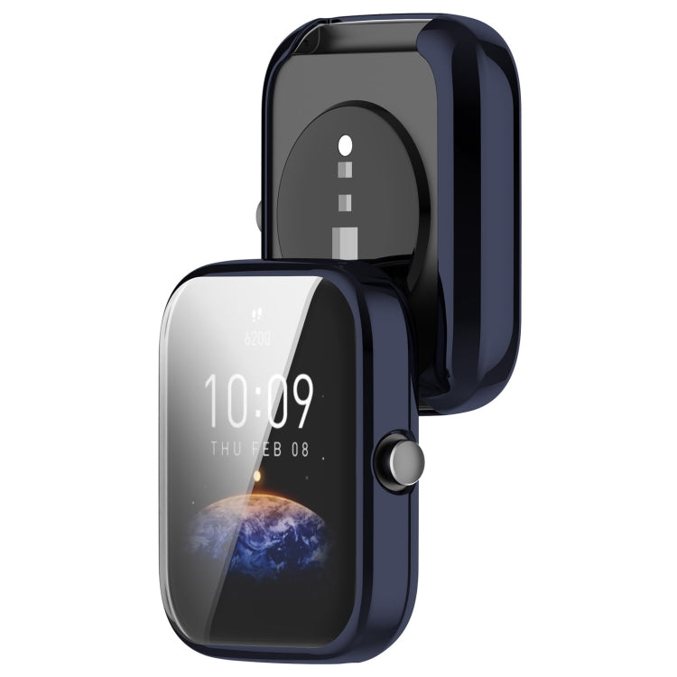 For Amazfit Bip 3 / Bip 3 Pro Universal Full Coverage TPU Electroplating Watch Protective Case