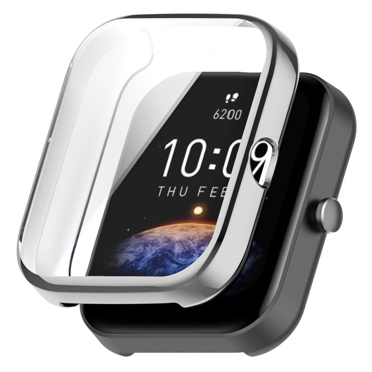 For Amazfit Bip 3 / Bip 3 Pro Universal Full Coverage TPU Electroplating Watch Protective Case
