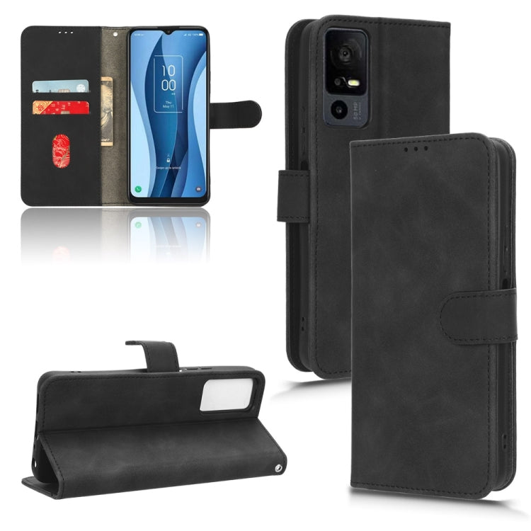 For TCL 40 XE 5G Skin Feel Magnetic Flip Leather Phone Case