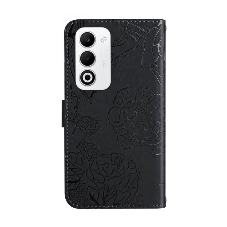 For OPPO A5 5G Global HT03 Skin Feel Butterfly Embossed Flip Leather Phone Case