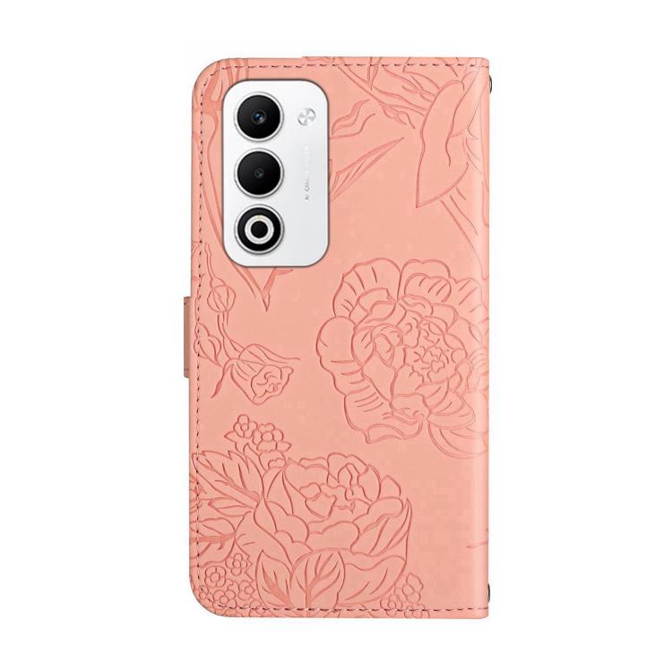 For OPPO A5 5G Global HT03 Skin Feel Butterfly Embossed Flip Leather Phone Case