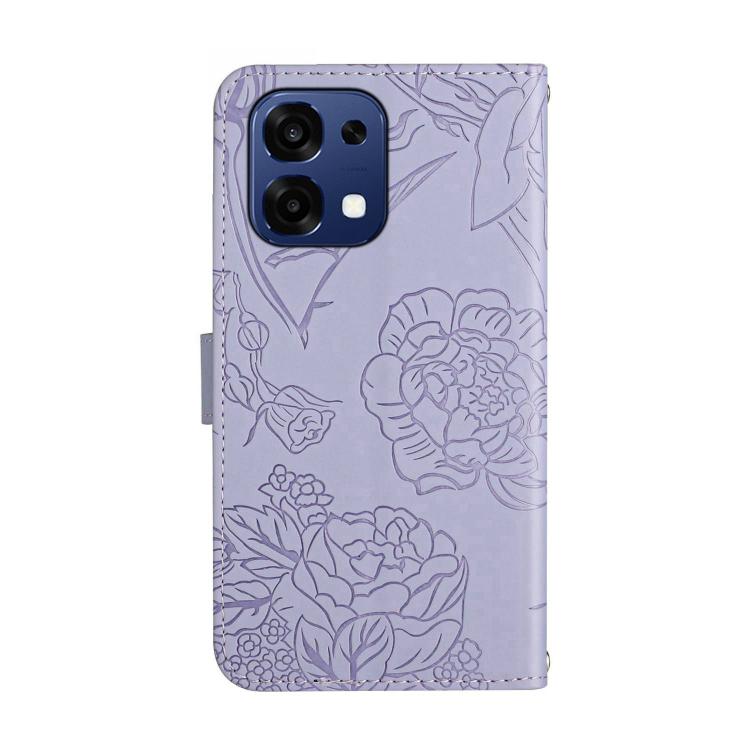 For OPPO A6 Pro 4G / 5G Global HT03 Skin Feel Butterfly Embossed Flip Leather Phone Case