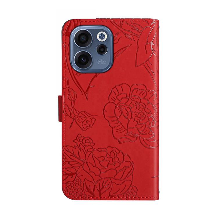For OPPO Reno15 F 5G Global HT03 Skin Feel Butterfly Embossed Flip Leather Phone Case