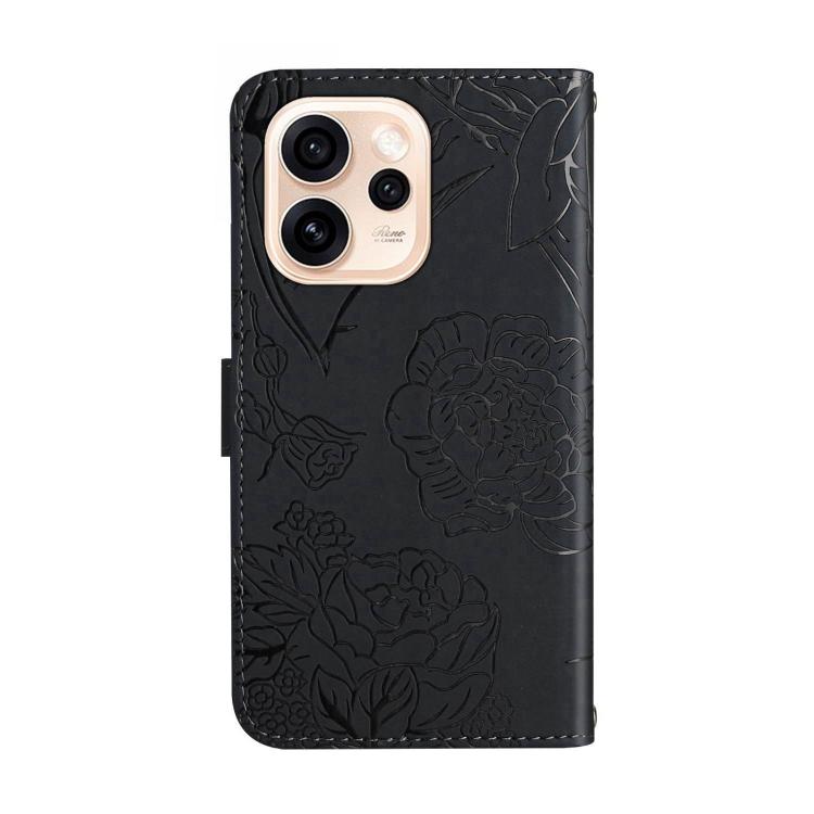 For OPPO Reno15 Pro 5G Global HT03 Skin Feel Butterfly Embossed Flip Leather Phone Case