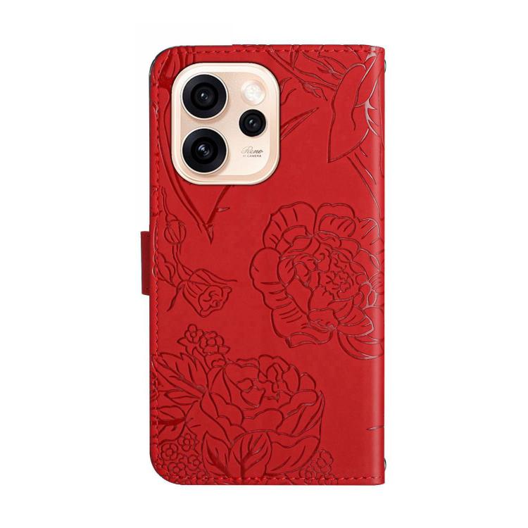 For OPPO Reno15 Pro 5G Global HT03 Skin Feel Butterfly Embossed Flip Leather Phone Case
