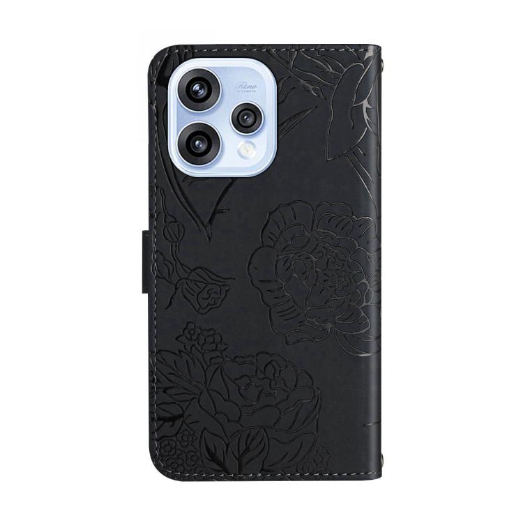 For OPPO Reno15 5G Global HT03 Skin Feel Butterfly Embossed Flip Leather Phone Case