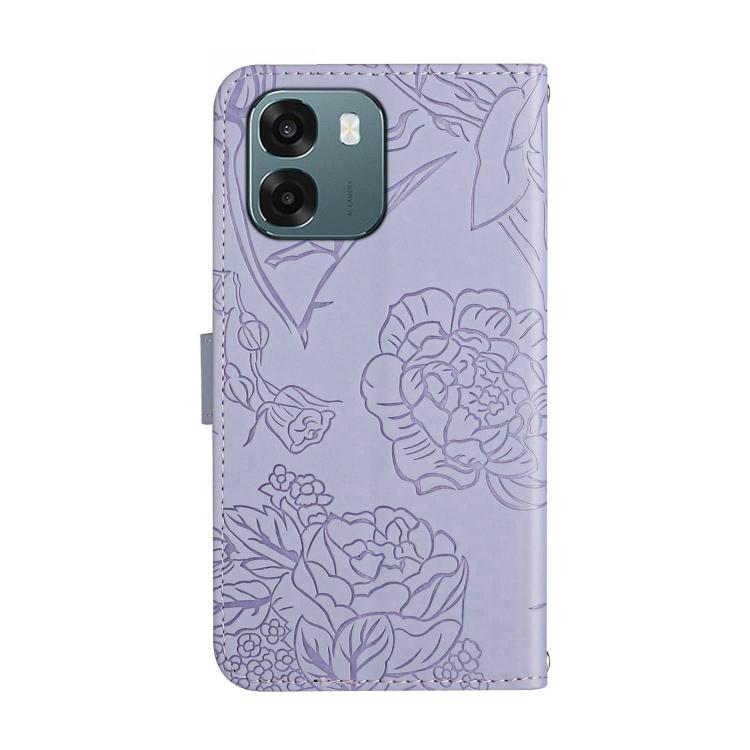 For OPPO A6 5G Global / A6x 5G HT03 Skin Feel Butterfly Embossed Flip Leather Phone Case