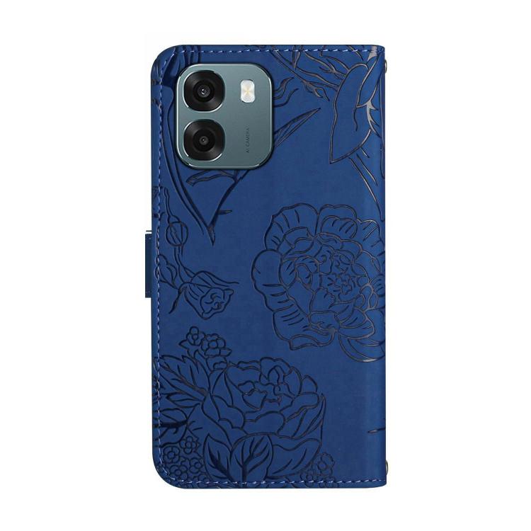 For OPPO A6 5G Global / A6x 5G HT03 Skin Feel Butterfly Embossed Flip Leather Phone Case