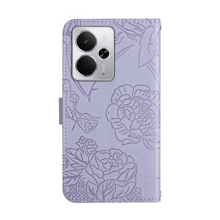 For Realme 14 5G Global / P3 5G Global HT03 Skin Feel Butterfly Embossed Flip Leather Phone Case