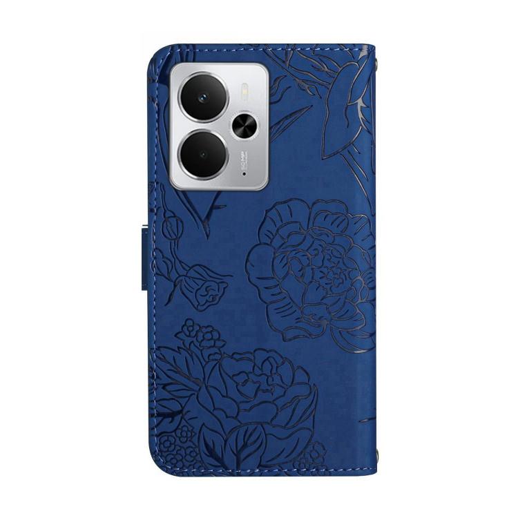 For Realme 14 5G Global / P3 5G Global HT03 Skin Feel Butterfly Embossed Flip Leather Phone Case