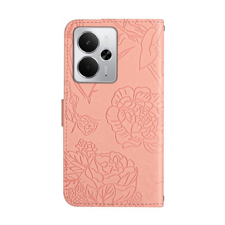 For Realme 14 5G Global / P3 5G Global HT03 Skin Feel Butterfly Embossed Flip Leather Phone Case