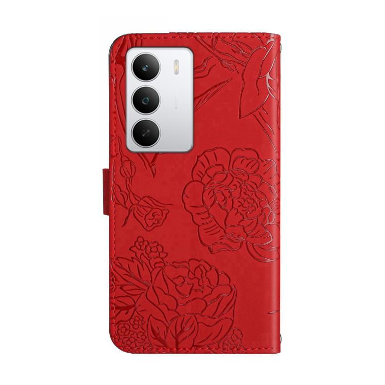 For Realme C75 5G HT03 Skin Feel Butterfly Embossed Flip Leather Phone Case