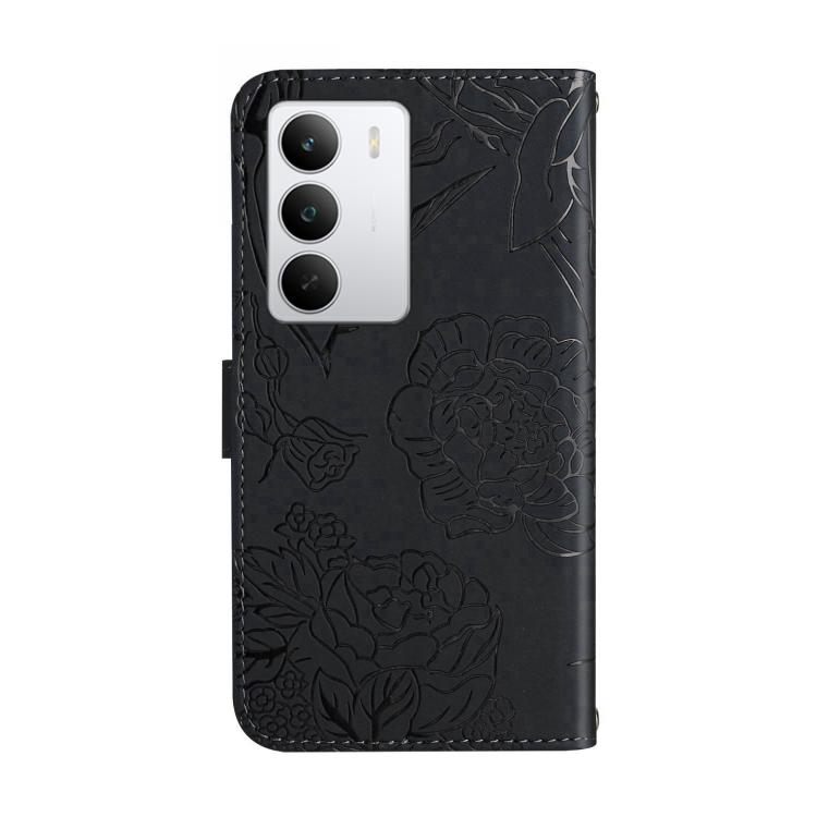 For Realme C71 4G HT03 Skin Feel Butterfly Embossed Flip Leather Phone Case