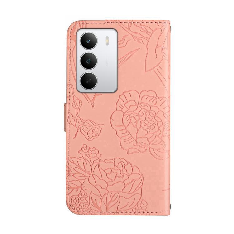 For Realme C71 4G HT03 Skin Feel Butterfly Embossed Flip Leather Phone Case