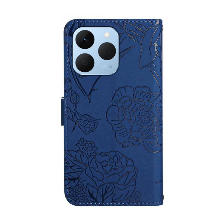 For Realme 15T 5G HT03 Skin Feel Butterfly Embossed Flip Leather Phone Case