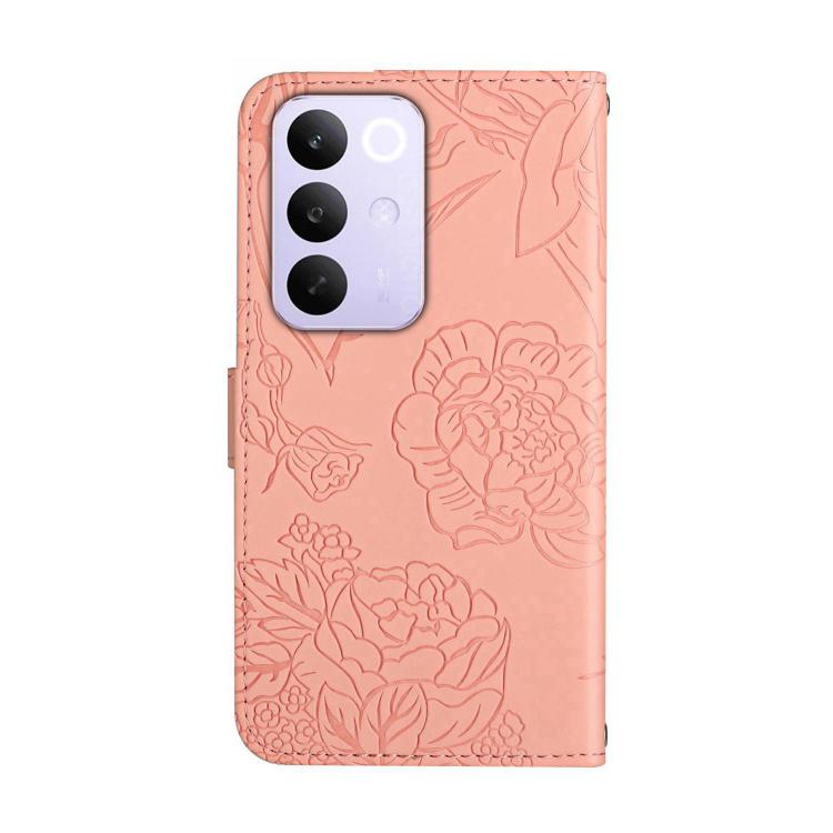 For Realme C85 5G HT03 Skin Feel Butterfly Embossed Flip Leather Phone Case