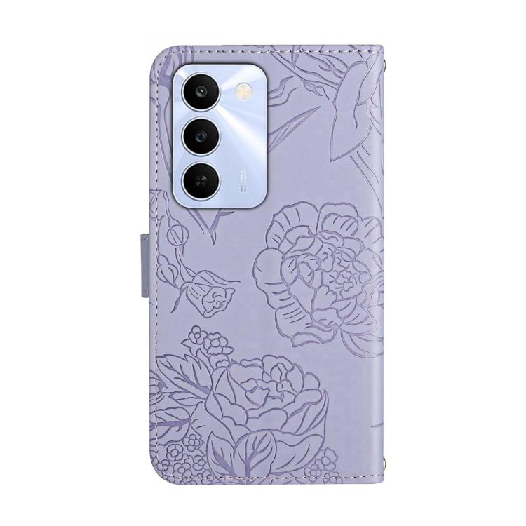 For Realme C83 5G HT03 Skin Feel Butterfly Embossed Flip Leather Phone Case