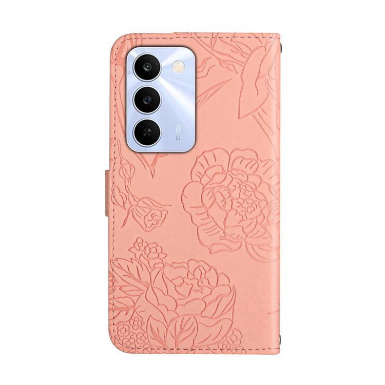 For Realme C83 5G HT03 Skin Feel Butterfly Embossed Flip Leather Phone Case