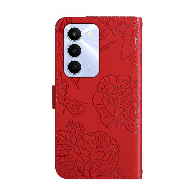 For Realme C83 5G HT03 Skin Feel Butterfly Embossed Flip Leather Phone Case
