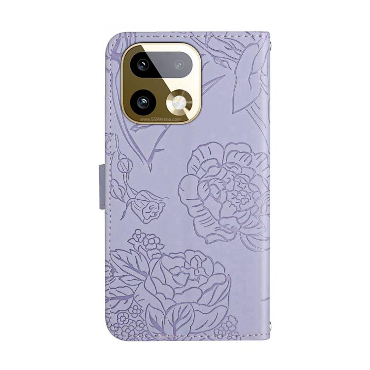 For Realme 16 Pro+ 5G HT03 Skin Feel Butterfly Embossed Flip Leather Phone Case