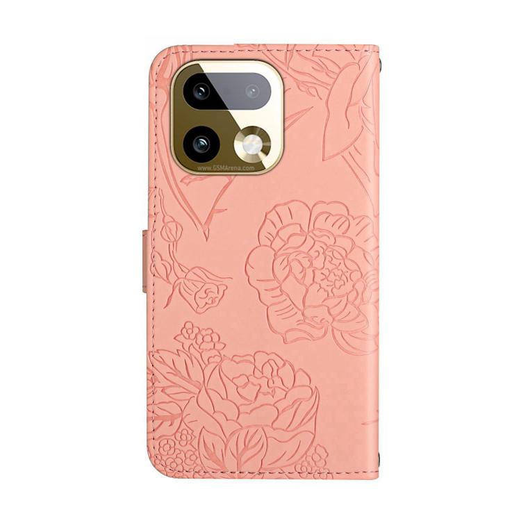 For Realme 16 Pro+ 5G HT03 Skin Feel Butterfly Embossed Flip Leather Phone Case