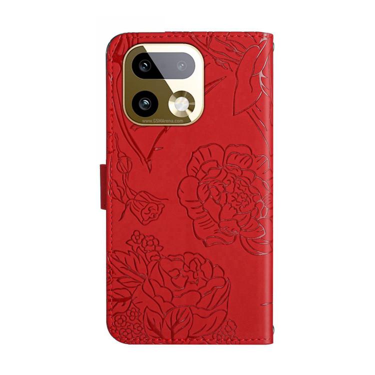 For Realme 16 Pro+ 5G HT03 Skin Feel Butterfly Embossed Flip Leather Phone Case