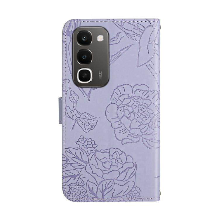 For Realme C100 4G HT03 Skin Feel Butterfly Embossed Flip Leather Phone Case