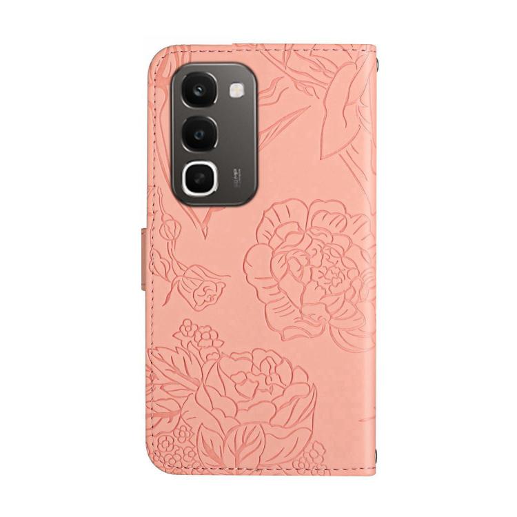 For Realme C100 4G HT03 Skin Feel Butterfly Embossed Flip Leather Phone Case