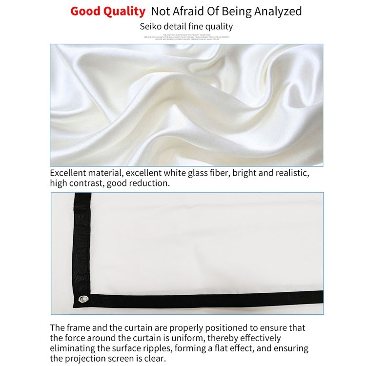 Simple Folding Thin Polyester Projector Film Curtain, Size: